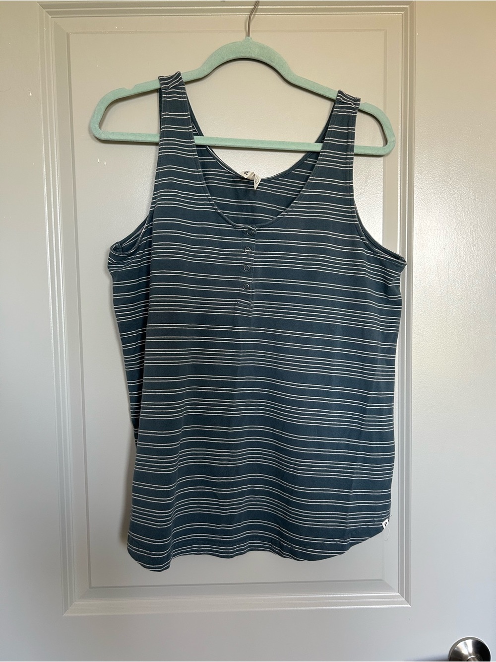 Pact Blue Stripe Tank Top - Women